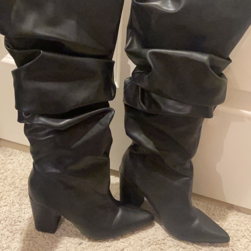Slouchy Leather boots